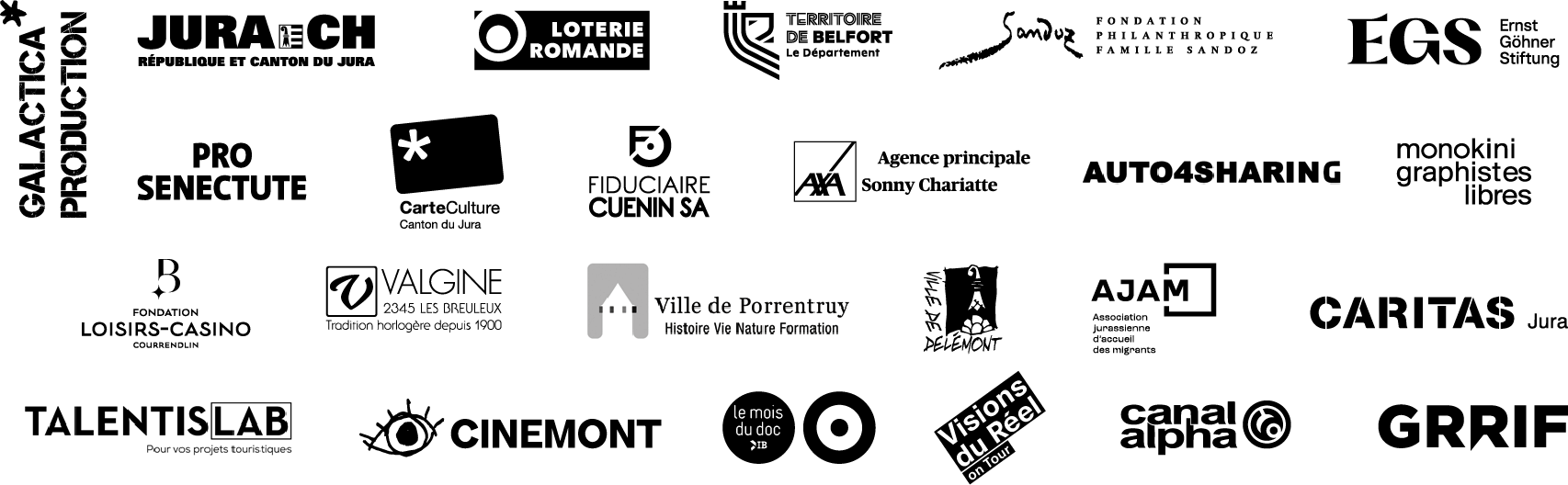 Logos des partenaires 2026